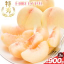【ふるさと納税】【2025年産 先行受付】岡山県産 特秀 白桃ロイヤル 約900g (3玉) 土方商店《2025年7月上旬-2025年8月上旬頃出荷》岡山県 備前市 送料無料 果物 フルーツ 名産 モモ 晩生品種 お取り寄せフルーツ 厳選(4)