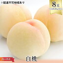 【ふるさと納税】桃 2025年 先行予約 白桃 8玉(合計1.7kg以上)化粧箱入り もも モモ 岡山県産 国産 フルーツ 果物 ギフト お届け:2025年7...