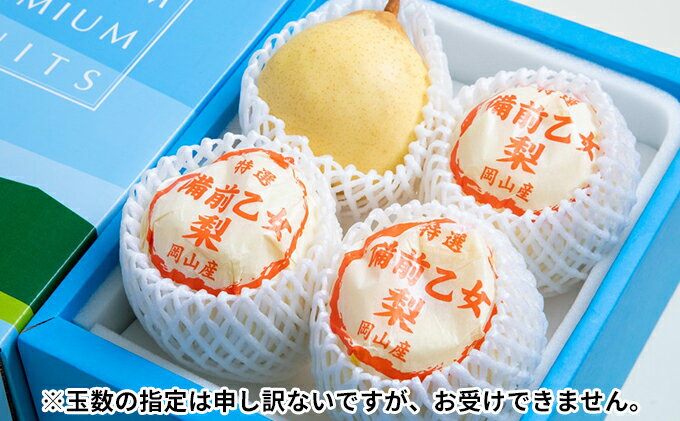 【ふるさと納税】梨 2025年 先行予約 備前乙女梨（鴨梨） 3～4玉 合計約2kg ナシ なし 岡山県産 国産 フルーツ 果物 ギフト 石原果樹園　お届け：2025年11月15日～2025年12月20日