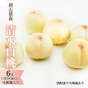 【ふるさと納税】桃 2026年 先行予約 清水 白桃 6玉 (1玉300g以上)化粧箱入り もも モモ 岡山県産 国産 フルーツ 果物 ギフト 最高級 贈答品 ...