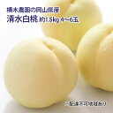 【ふるさと納税】桃 2026年 先行予約 清水 白桃 約1.5kg 4~6玉 もも モモ 岡山県産 国産 フルーツ 果物 ギフト 横木農園 清水白桃 スイーツ お届け:2026年7月中旬~2026年7月下旬