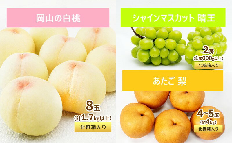 【ふるさと納税】フルーツ 定期便 2025年 先行予約 フルーツ王国 岡山 ベストセレクト 3回コース 桃 もも 葡萄 ぶどう 梨 なし 岡山県産 国産 果物 セット ギフト 柔らかい マスカット 甘い 酸味 高級 香り 風味 　お届け：2025年7月上旬～2025年11月下旬