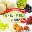 【ふるさと納税】フルーツ 定期便 2025年 先行予約 フルーツ王国 岡山を堪能 6回コース 夏・秋・冬物語 桃 もも 葡萄 ぶどう 梨 なし岡山県産 国産 果...