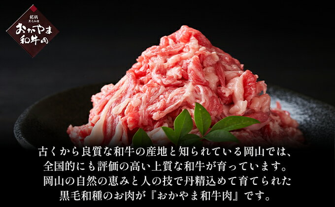 【ふるさと納税】おかやま 和牛肉 A4等級以上 切り落とし 約1.2kg（300g×4パック）牛 赤身 肉 牛肉 お弁当 おかず 冷凍 お肉 評価 上質 黒毛和種 とろける 霜降り 美味しい 小分け