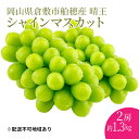 【ふるさと納税】ぶどう 2025年 先行予約 【プレミアムシャインマスカット 晴王 2房 合計約1.3kg 】船穂産 赤秀品以上 岡山県産 葡萄 ブドウ ギフト...
