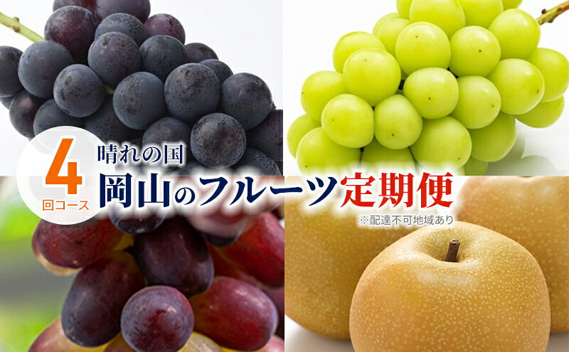 【ふるさと納税】ぶどう 梨 定期便 2026年 先行予約 晴れの国 岡山 の フルーツ 定期便 4回コース 葡萄 なし 岡山県産 国産 セット ギフト　お届け：2026年9月1日〜2026年12月31日 f332127-setouchi-10001488 岡山県瀬戸内市 サンプル画像2