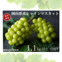 【ふるさと納税】厳選 シャインマスカット 2房 合計1.1kg以上 産地直送 朝採れ ぶどう 葡萄 Kawahara Green Farm 岡山県産 2025年...