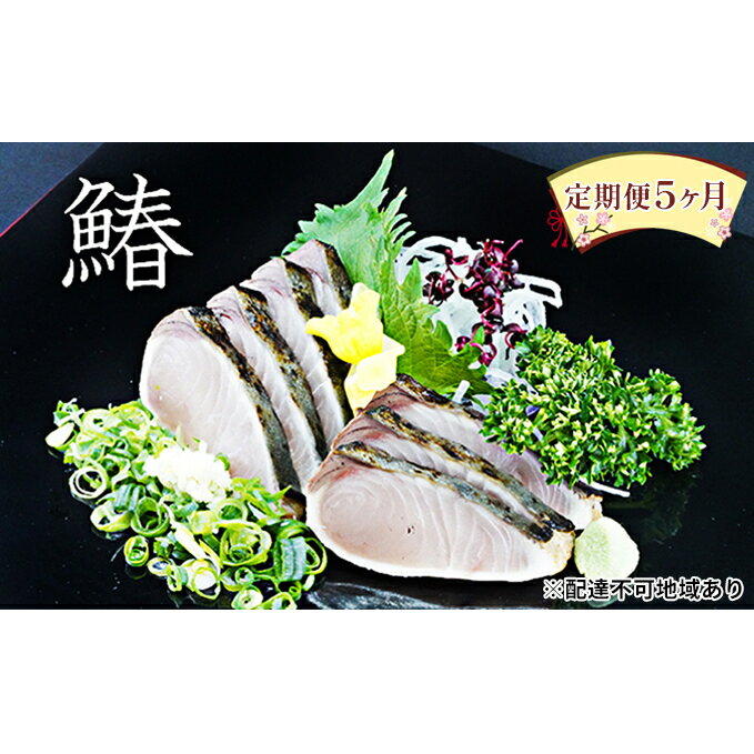 【ふるさと納税】【 すえひら 】定期便 5ヶ月 岡山 名物 - さわら の たたき(鰆 のたたき)5人前 セット 5回 定期便 魚介類 和食 冷蔵 魚料理 一品料理 つまみ お酒のあて 肴