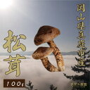 【ふるさと納税】花笑み農園 岡山県産『松茸』 100g(1〜3本)【配送不可地域:離島】【1602118】