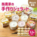 【ふるさと納税】醍醐桜 恋するジャージージェラート 12個入 F / ジャージー牛100%使用 酪農家のジェラート 贈り物 プレゼント ジャージー ギフト スイーツセット 贈答 冷凍 子供から大人まで 人気 贅沢 ミルク バナナ いちご チョコチップ【daigozakura20】