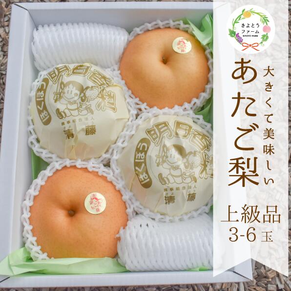 [きよとうファーム]あたご梨 上級品 3-6玉入(岡山県産)[2025年11月以降より順次発送予定][KF-C007-01]/ 梨 上級品 岡山県産 果物 くだもの フルーツ 御歳暮 贈り物