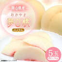 【ふるさと納税】2026年先行予約 岡山県産おかやま夢白桃5玉【ロイヤル】【配送不可地域:離島】【1601409】