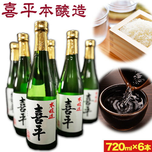 喜平本醸造 6本セット 720ml×6本 本醸造酒 《30日以内に出荷予定(土日祝除く)》 平喜酒造株式会社 岡山県 浅口市 日本酒 酒 送料無料