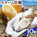 【ふるさと納税】スチーム牡蠣 殻付かき 10粒 寄島町漁業協同組合《30日以内に出荷予定(土日祝除く)》岡山県 浅口市 海鮮 かき 牡蠣 岡山県産 カキ 送料無料