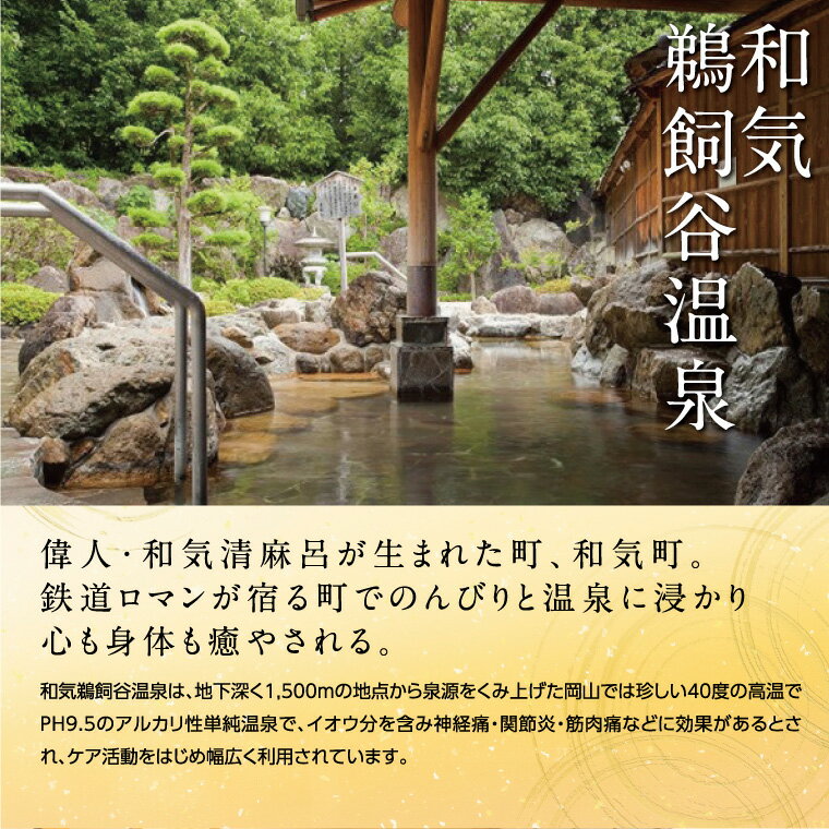 【ふるさと納税】　温泉　宿泊　素泊まり　ペア　和気鵜飼谷温泉ペア宿泊券（2名様1室　素泊まり）　FF-37その2