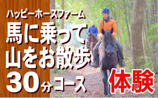 【ふるさと納税】DD-55　馬に乗って山をお散歩30分コース