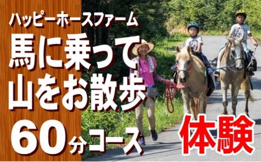 馬に乗って山をお散歩60分コースチケット