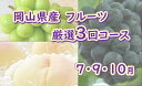 17位! 口コミ数「0件」評価「0」岡山県産 フルーツ 厳選3回コース （7月 9月 10月）（山博）