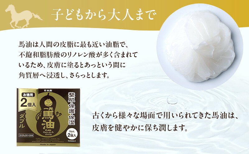 【ふるさと納税】一光 馬油 ダブル（2本入） スキンケア 美容 コスメ 送料無料 美容グッズ 美容液 　お届け：準備でき次第、順次発送いたします。 f334456-satosho-10000237 岡山県里庄町 サンプル画像3