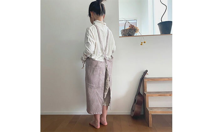 【ふるさと納税】こどものリネンエプロン（M） ファッション 雑貨 日用品 子供服 キッズ 　お届け：準備でき次第、順次発送いたします。※お申込・生産状況によってはお時間をいただく場合がございます。