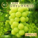 【ふるさと納税】ぶどう 2025年 先行予約 シャイン マスカット 晴王 約400g×2房 8月下旬~11月下旬発送 ブドウ 葡萄 岡山県産 国産 フルーツ 果物 ギフト  お届け:2025年8月下旬~2025年11月下旬