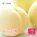 【ふるさと納税】【楽天限定】 【先行予約】 桃 2024年 ご家庭用 訳あり 1.3kg 4～6玉 もも モモ 国産 岡山 白桃 はくとう スイーツ フ..