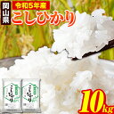 【ふるさと納税】令和5年産 岡山県のこしひかり 10kg 5kg×2袋 岡山県産 白米 精米 矢掛町《7-14営業日以内に出荷予定(土日祝除く)》 こしひかりコシヒカリ 米 コメ 令和5年産 送料無料