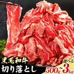 【ふるさと納税】ふるさと納税 黒毛和牛 切り落とし 500g 〜 3kg 《30日以内に出荷予定(土日祝除く)》 岡山県 矢掛町 牛 牛肉 和牛 牛丼 カレー 小分け 小分けパック 250g 送料無料