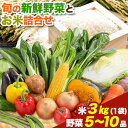 10位! 口コミ数「0件」評価「0」旬の新鮮野菜とお米詰め合わせセット 野菜5～10品目入 青空市きらり《30日以内に出荷予定》岡山県 矢掛町 野菜 野菜詰め合わせ 米 米3k･･･ 