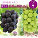 【ふるさと納税】岡山 花笑み農園『ニューピオーネ&シャインマスカット』贈答用 約2kg PS-2 9月中旬〜順次発送【配送不可地域:離島】【1650732】