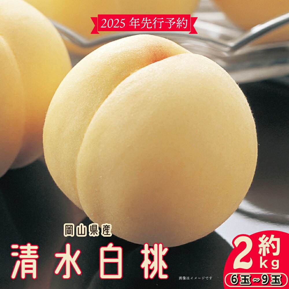 【ふるさと納税】【2025年先行予約】［拝郷果樹園］岡山県産 清水白桃 約2kg（6玉〜9玉） | 2キロ 2kg 厳選 希少品種 ふるさと納税 フルーツ 桃 もも 岡山 果物 くだもの 送料無料のサムネイル