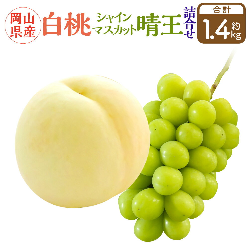 【ふるさと納税】詰合 白桃 2玉 (1玉220g以上) シャインマスカット晴王 2房 (1房480g以上) 化粧箱入り 【2025年7月下旬~8月上旬迄発送予定】 果物 くだもの フルーツ 桃 もも モモ ぶどう ブドウ 葡萄 マスカット 詰合せ 詰め合わせ 国産 冷蔵 岡山県 奈義町 送料無料