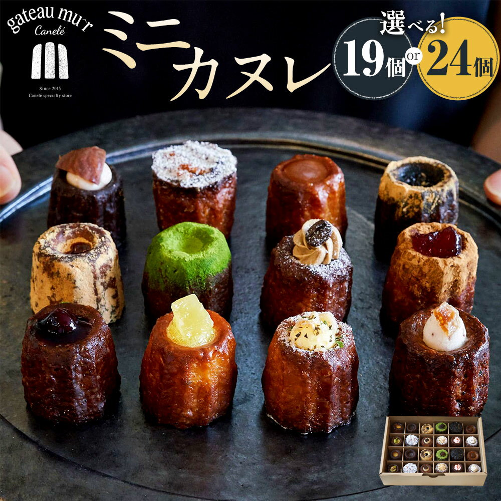 【ふるさと納税】【選べる容量】ガトーミュール ミニカヌレ 19個入 or 24個入 (定番10種+季節のカヌレ2種) 13000円 〜 15000円 1万300...