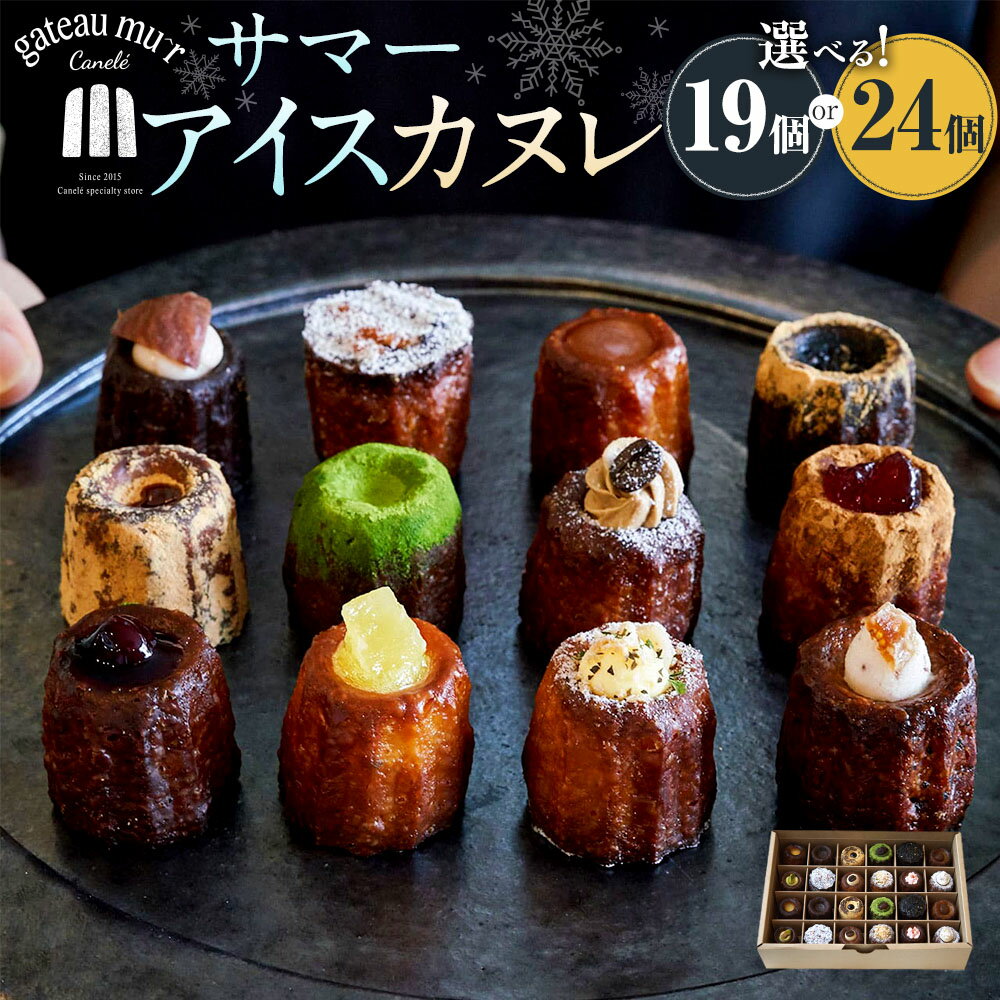 【ふるさと納税】【選べる容量】ガトーミュール サマー アイスカヌレ 19個入 24個入 【2026年5月下旬〜8月上旬迄発送予定】 スイーツ お菓子 おやつ ミ...