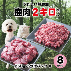 【ふるさと納税】森のジビエ for PET 鹿肉 250g×8パック(計2kg)ペットフード 犬 猫 A-JK-A10G