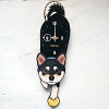 D-001黒柴-犬の振り子時計