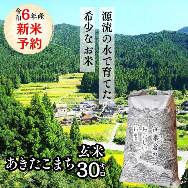 玄米 30kg 令和6年産 あきたこまち 岡山 「おおがや米」生産組合 G-bd-ADZA