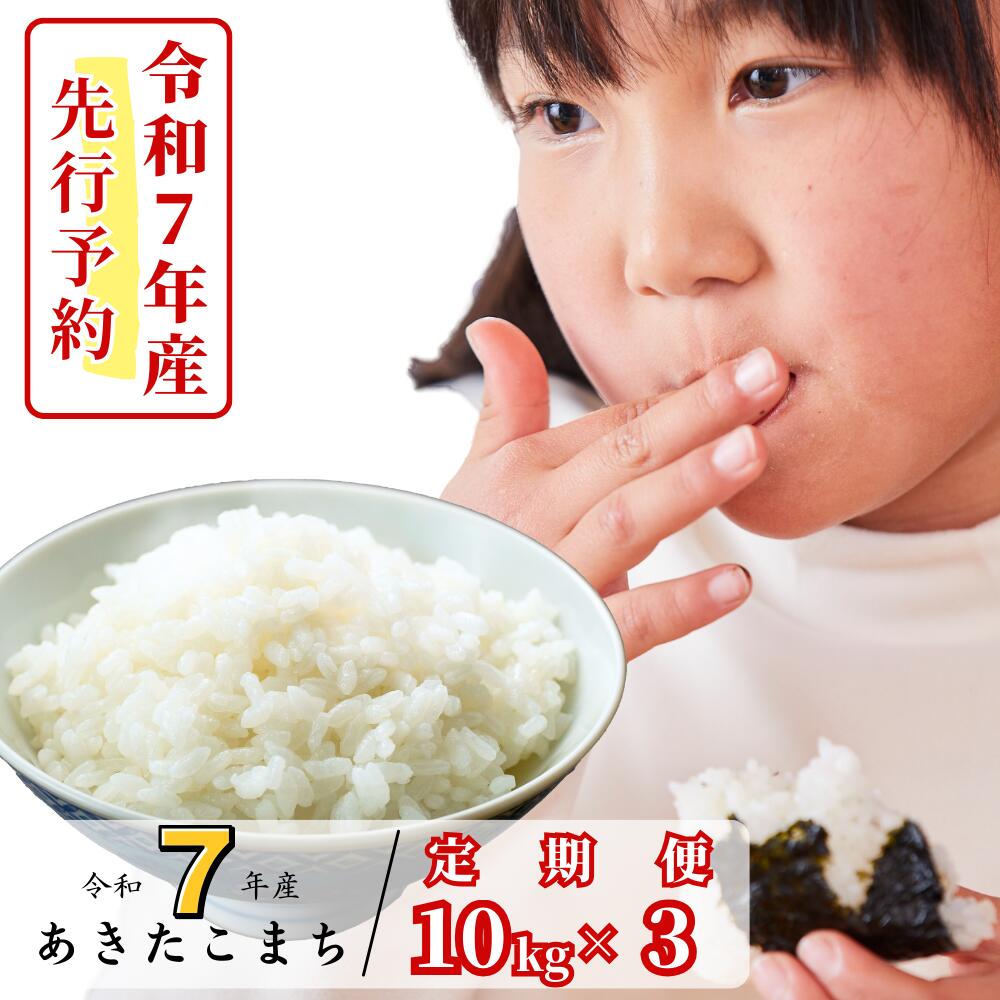 【ふるさと納税】《令和7年産新米先行予約・9月ごろよりお届け開始》【3回定期便】R7年産 あわくら源流米 あきたこまち 白米10kg×3_K-bg-BEZAのサムネイル