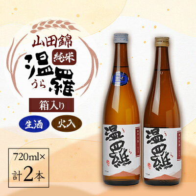 【ふるさと納税】《清酒》温羅 山田錦 純米 火入 生酒 飲み比べ2本セット　各720ml×1本(箱入)【配送不可地域：離島】【1483372】