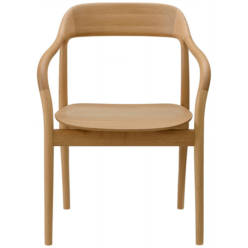 Takoアームチェア(板座)ホワイトオーク・ナチュラルクリア[2543-21]