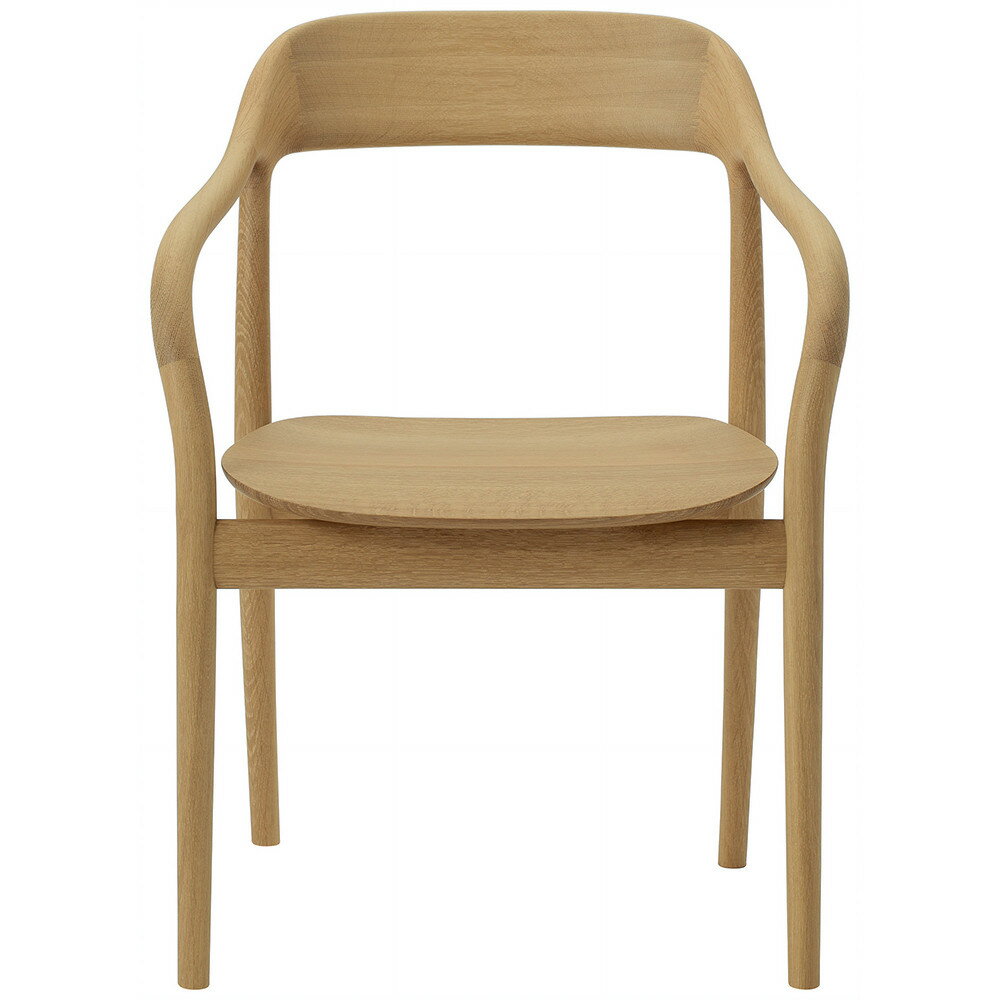 Takoアームチェア(板座)ホワイトオーク・ナチュラルホワイト[2543-31]