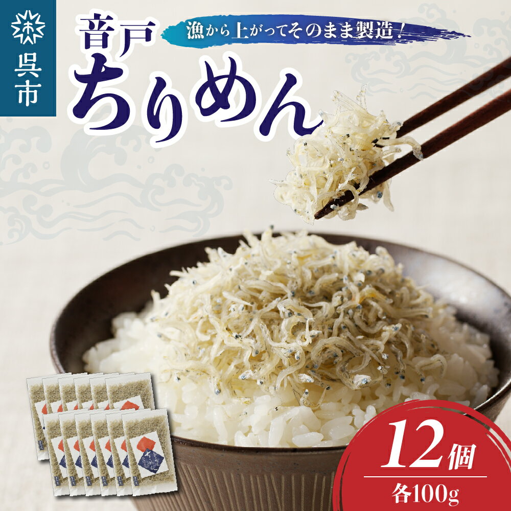 8位! 口コミ数「0件」評価「0」川口商店 音戸 ちりめん 12ヶ入り 各100gちりめんじゃこ いりこ 冷蔵発送 冷凍保存可 長期保存 広島県 呉市