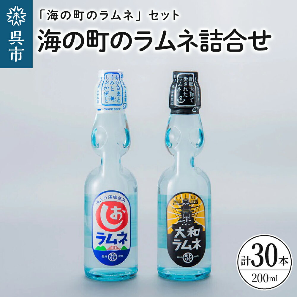 【ふるさと納税】海の町の ラムネ 詰合せ 計 30本大和ラムネ しおラムネ 瓶ラムネ びんラムネ ドリン...