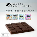 【ふるさと納税】ビーントゥバー チョコレート 4種セット(ベネズエラ・ガーナ・インド・タンザニア) ハイカカオ 高カカオ 71% 無添加 てんさい糖使用 手作り 福祉施設製造 ギフト プレゼント あさひチョコレート