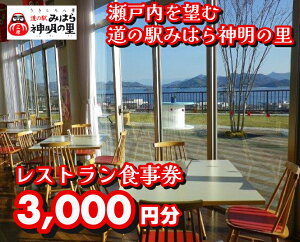 【ふるさと納税】道の駅 みはら神明の里 お食事券3,000円分 030005