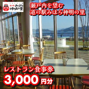 【ふるさと納税】道の駅 みはら神明の里 お食事券3,000円分 030005