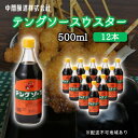 【ふるさと納税】テングソースウスター500ml×12本 中間醸造 串カツ 焼きそば たこ焼き 揚げ物 調味料 天狗 カレー ウスター お好み ソース 001010