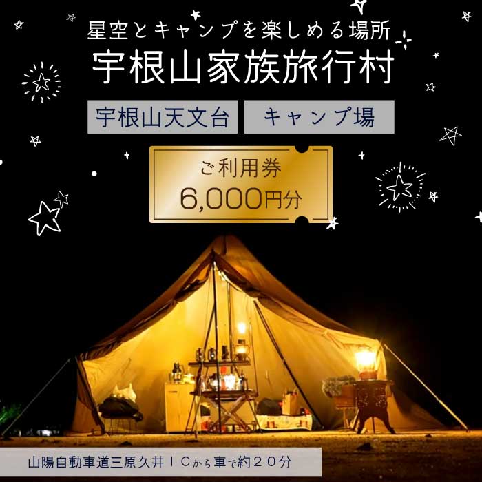 【ふるさと納税】【宇根山家族旅行村】 キャンプ場・宇根山天文台 ご利用券 6,000円分 キャンプ 宿泊 バーベキュー 星空 旅行 天文台 広島県三原市 131002