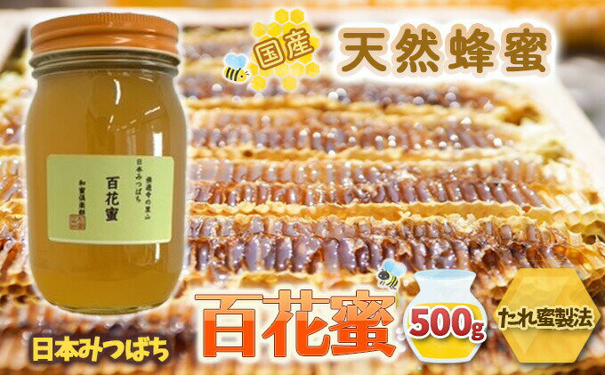 【ふるさと納税】【 国産 天然蜂蜜 】 はちみつ 日本みつばち 百花蜜 500g たれ蜜製法 純粋ハチミツ　【 ハニー 甘味 調味料 国産はちみつ 天然蜂蜜 栄養たっぷり さっぱりした甘さ 自然の美味しさ 】