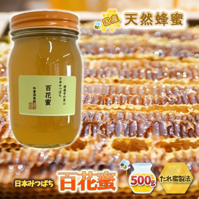 【ふるさと納税】【 国産 天然蜂蜜 】 はちみつ 日本みつばち 百花蜜 500g たれ蜜製法 純粋ハチミツ　...